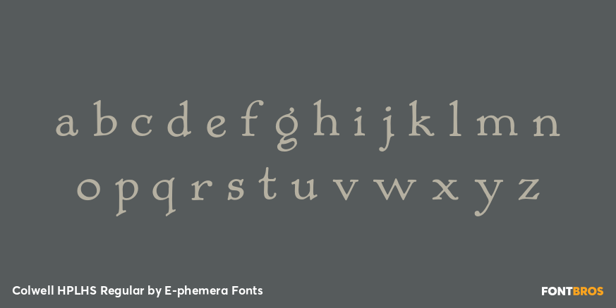 Colwell HPLHS Regular Font Poster #1