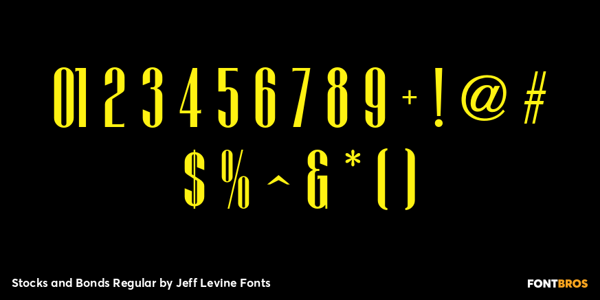 Stocks and Bonds Regular Font Poster #4