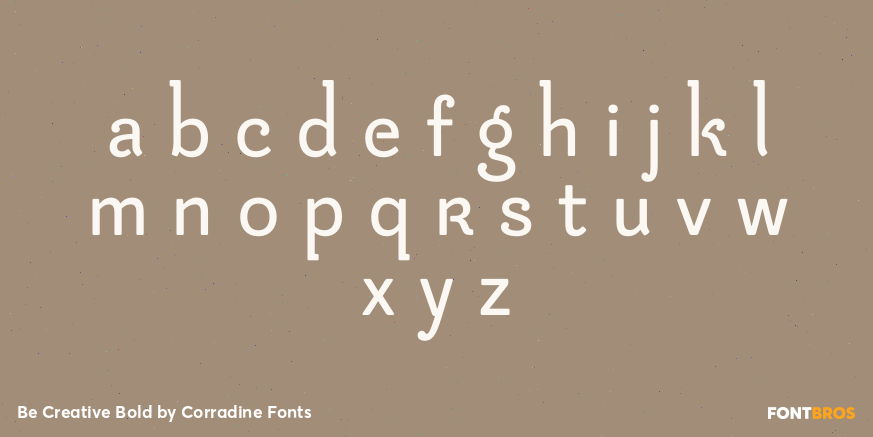 Be Creative Bold Font Poster #3