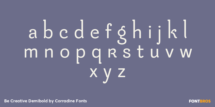 Be Creative Demibold Font Poster #3