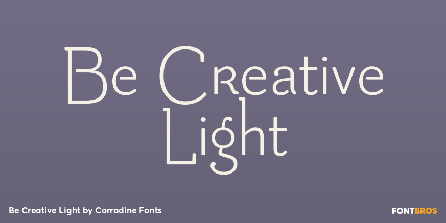 Be Creative Light Font Poster #1