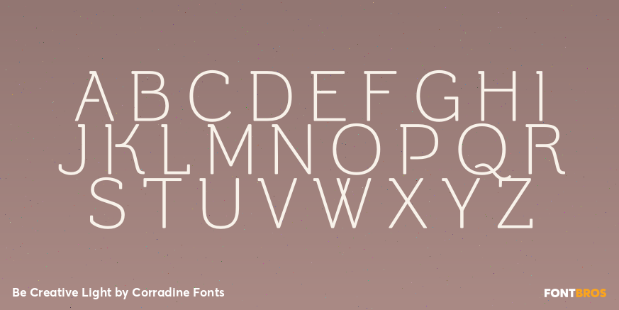 Be Creative Light Font Poster #2