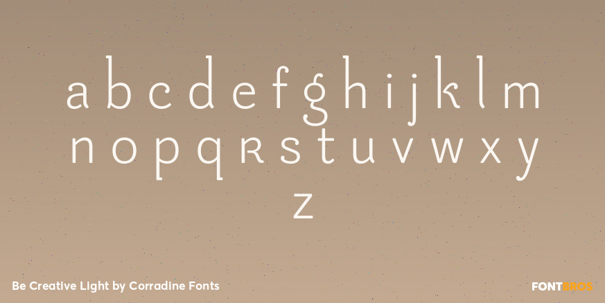Be Creative Light Font Poster #3