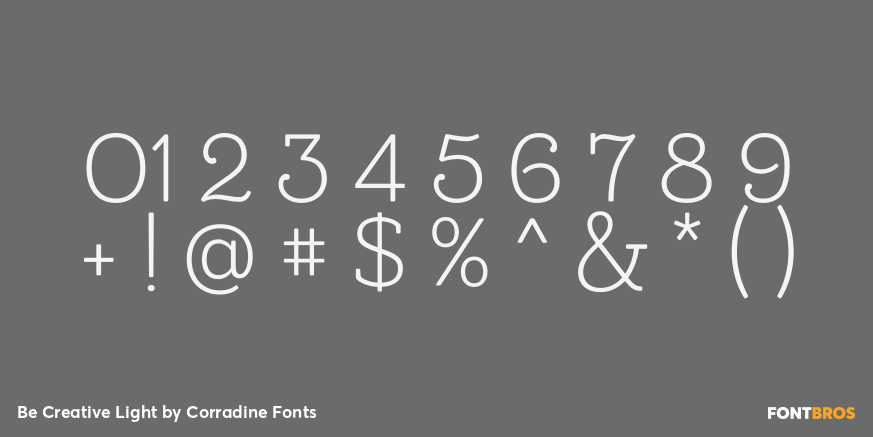 Be Creative Light Font Poster #4