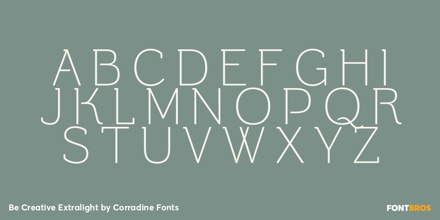 Be Creative Extralight Font Poster #2