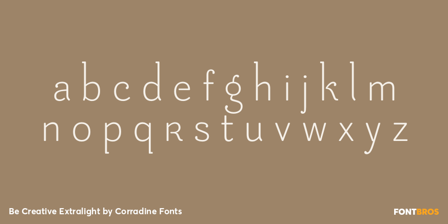 Be Creative Extralight Font Poster #3