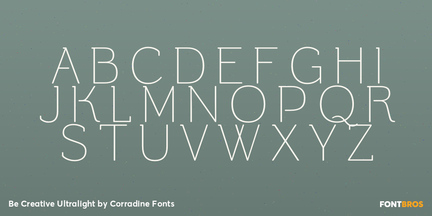 Be Creative Ultralight Font Poster #2