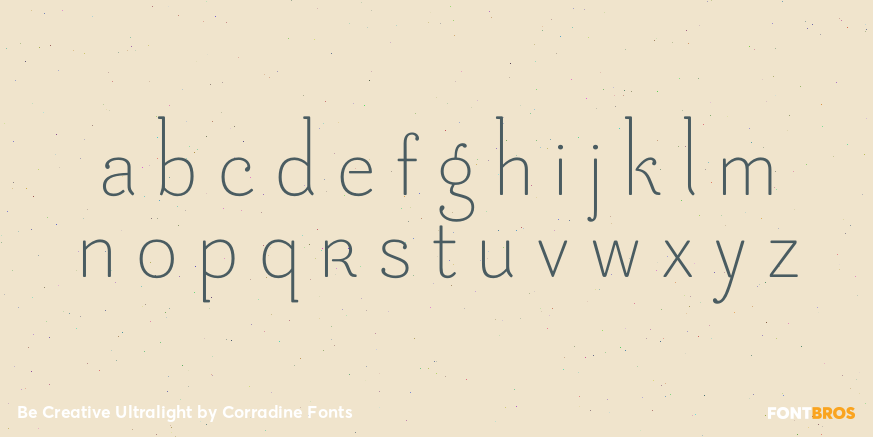 Be Creative Ultralight Font Poster #3