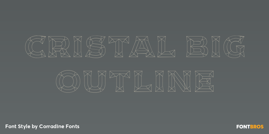 Cristal Big Outline Font Poster #1