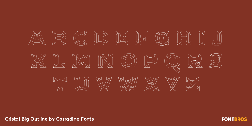 Cristal Big Outline Font Poster #2