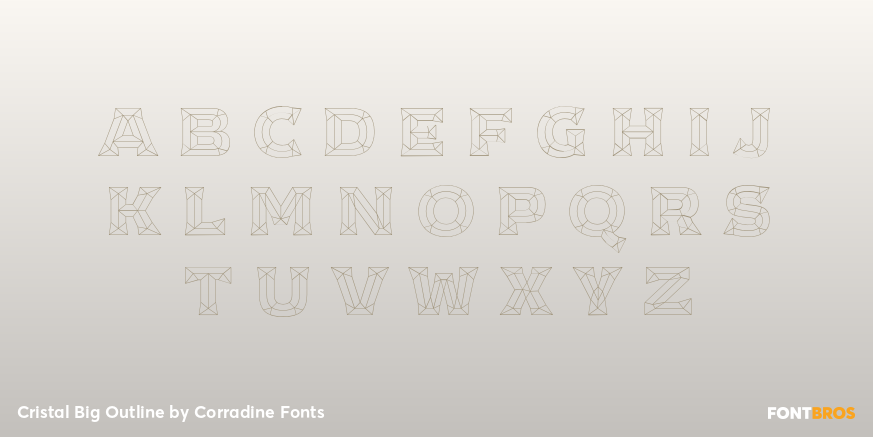 Cristal Big Outline Font Poster #3