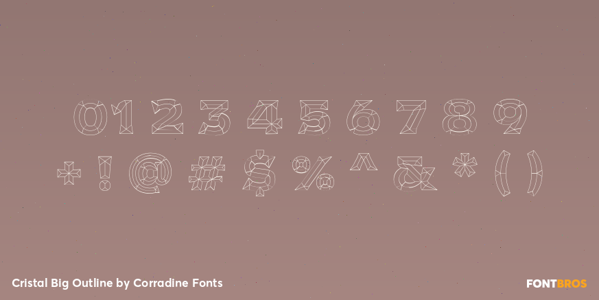 Cristal Big Outline Font Poster #4