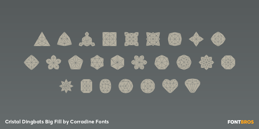 Cristal Dingbats Big Fill Font Poster #2