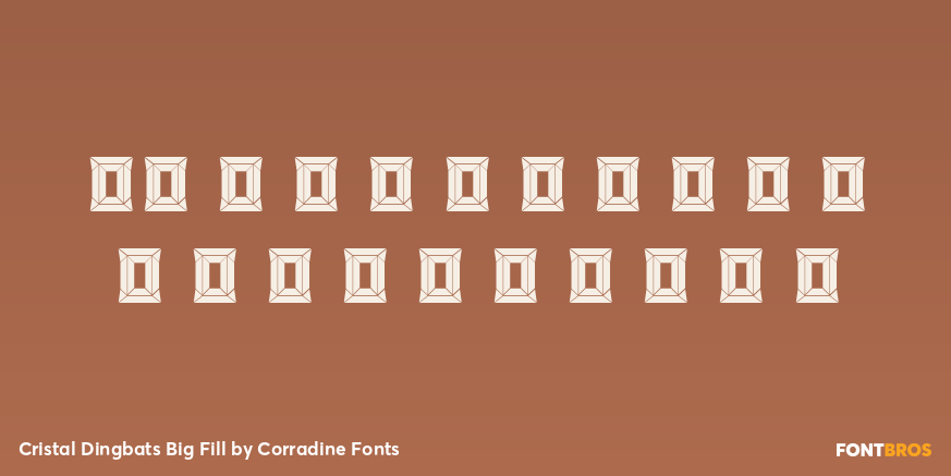 Cristal Dingbats Big Fill Font Poster #4