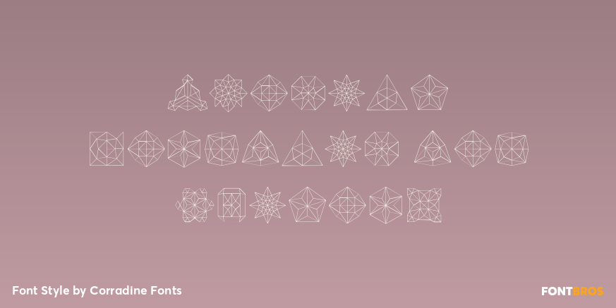 Cristal Dingbats Big Outline Font Poster #1