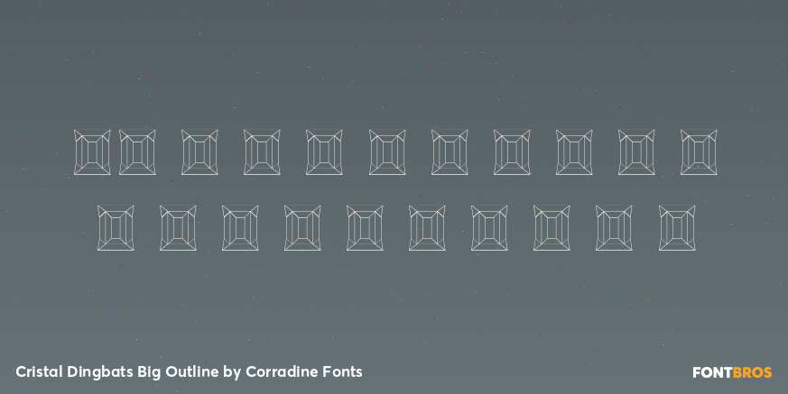 Cristal Dingbats Big Outline Font Poster #1