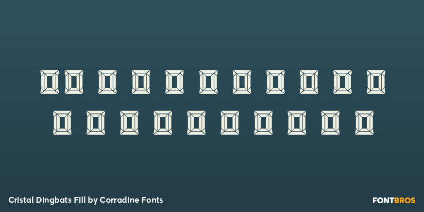 Cristal Dingbats Fill Font Poster #1