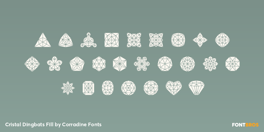 Cristal Dingbats Fill Font Poster #1