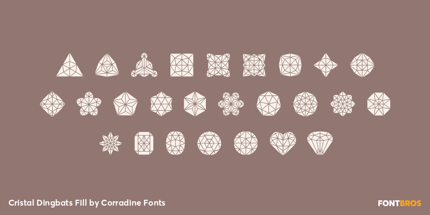 Cristal Dingbats Fill Font Poster #1