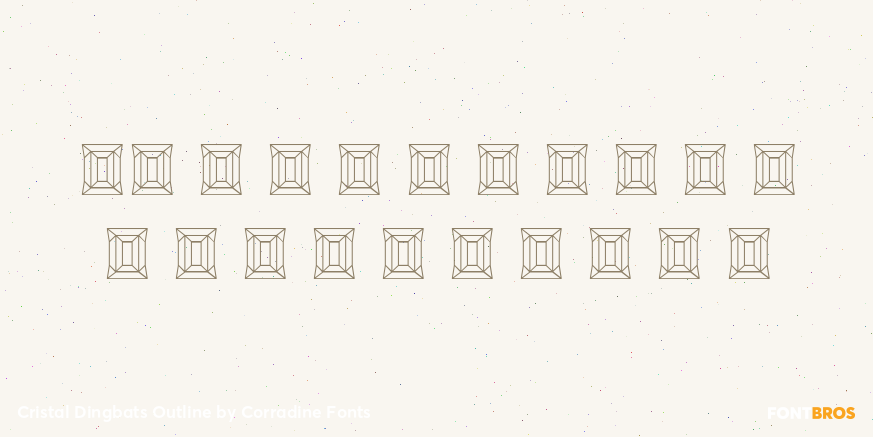 Cristal Dingbats Outline Font Poster #1