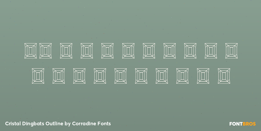 Cristal Dingbats Outline Font Poster #4