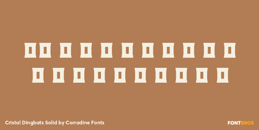 Cristal Dingbats Solid Font Poster #1