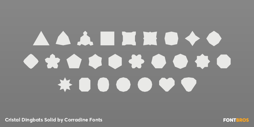 Cristal Dingbats Solid Font Poster #3