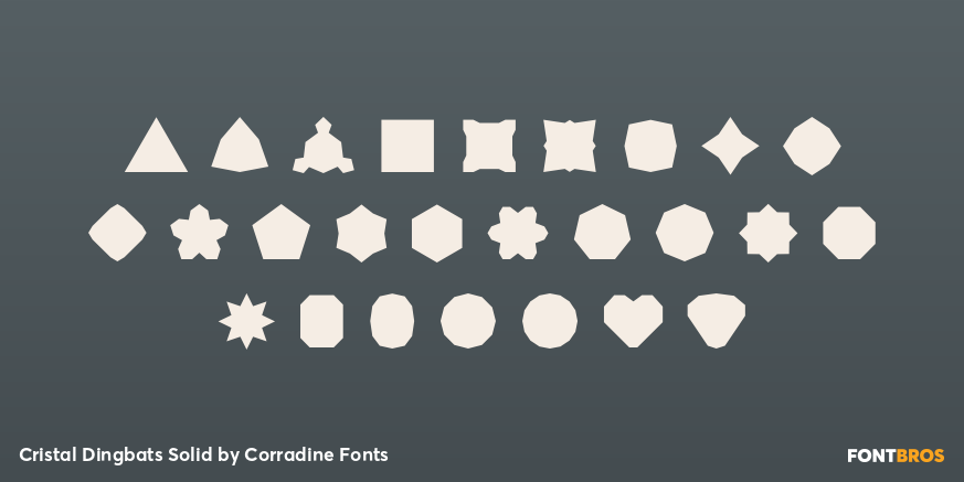 Cristal Dingbats Solid Font Poster #1