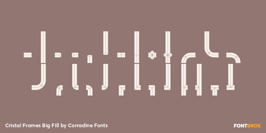 Cristal Frames Big Fill Font Poster #3