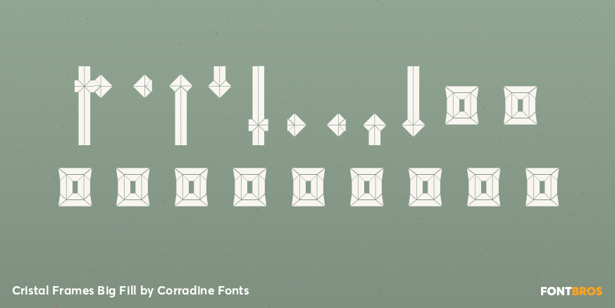 Cristal Frames Big Fill Font Poster #4