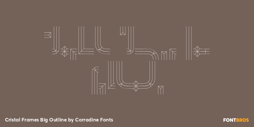 Cristal Frames Big Outline Font Poster #1