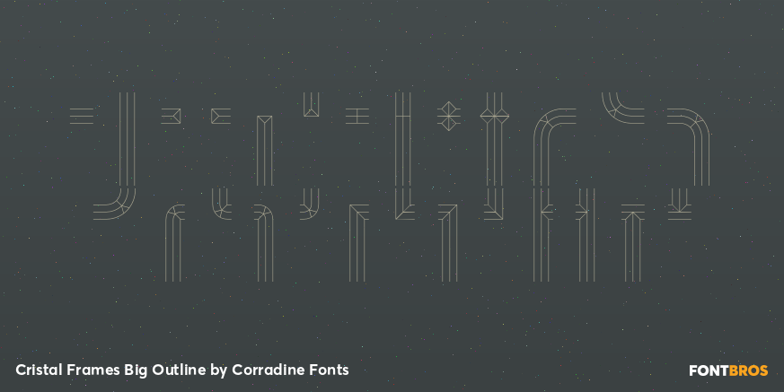 Cristal Frames Big Outline Font Poster #2