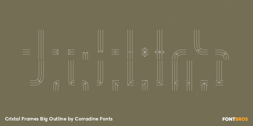 Cristal Frames Big Outline Font Poster #3