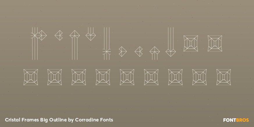 Cristal Frames Big Outline Font Poster #4