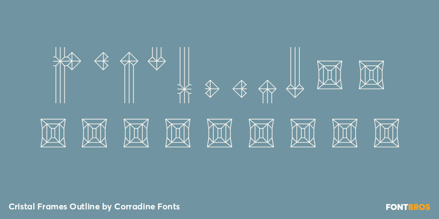 Cristal Frames Outline Font Poster #1