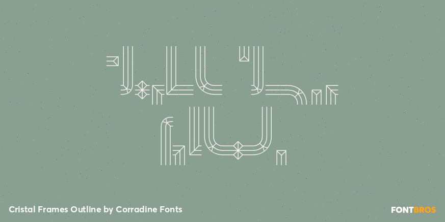 Cristal Frames Outline Font Poster #1
