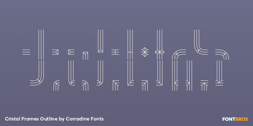 Cristal Frames Outline Font Poster #3