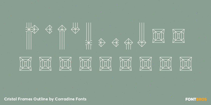 Cristal Frames Outline Font Poster #4