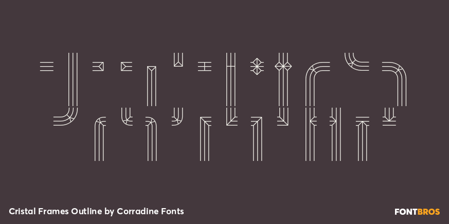 Cristal Frames Outline Font Poster #1