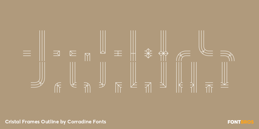 Cristal Frames Outline Font Poster #1