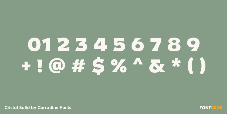 Cristal Solid Font Poster #1