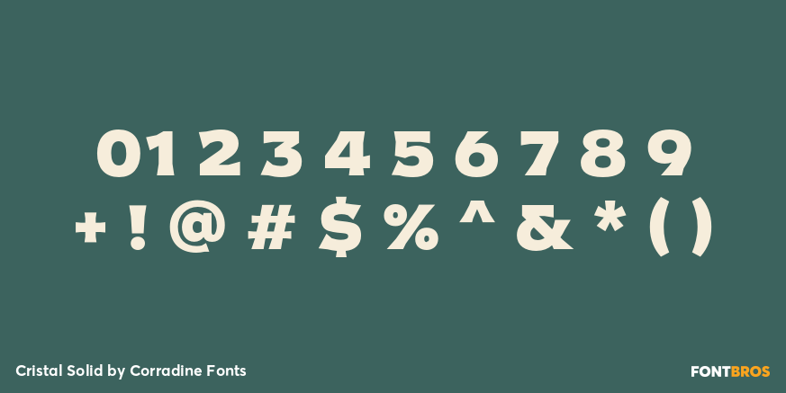 Cristal Solid Font Poster #4