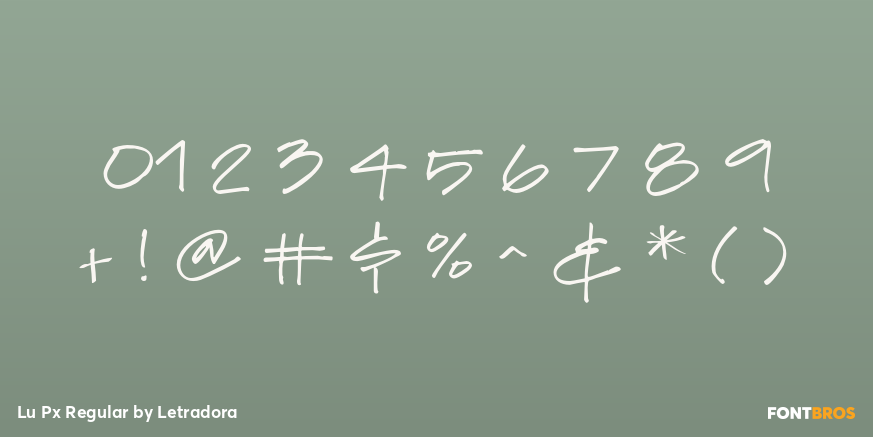 Lu Px Regular Font Poster #1