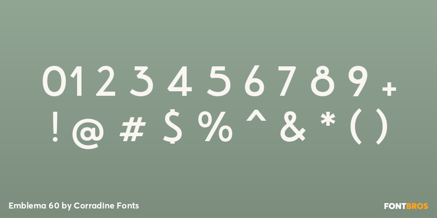 Emblema 60 Font Poster #1
