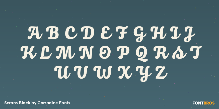 Scrans Black Font Poster #1