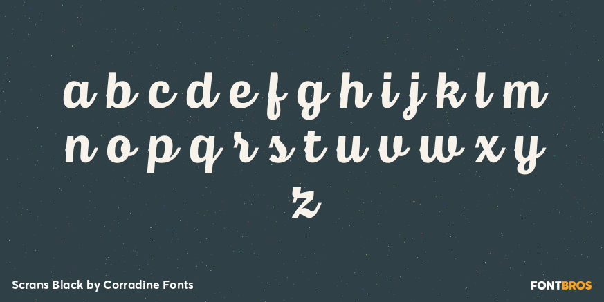 Scrans Black Font Poster #1