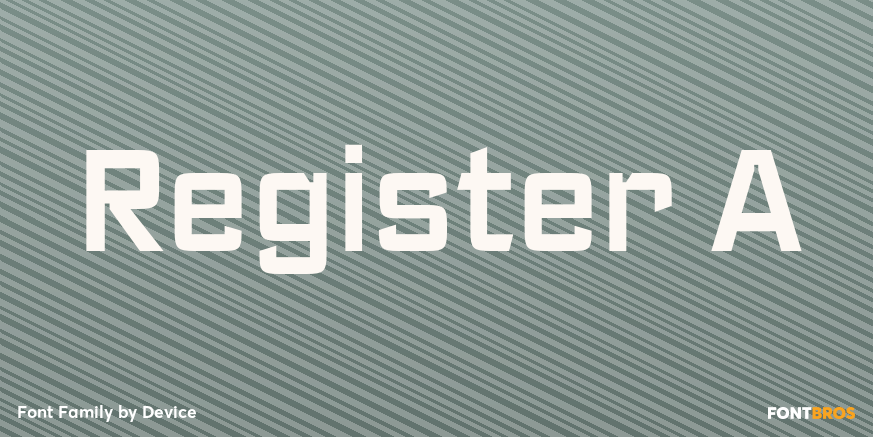 Register A Font Poster #1
