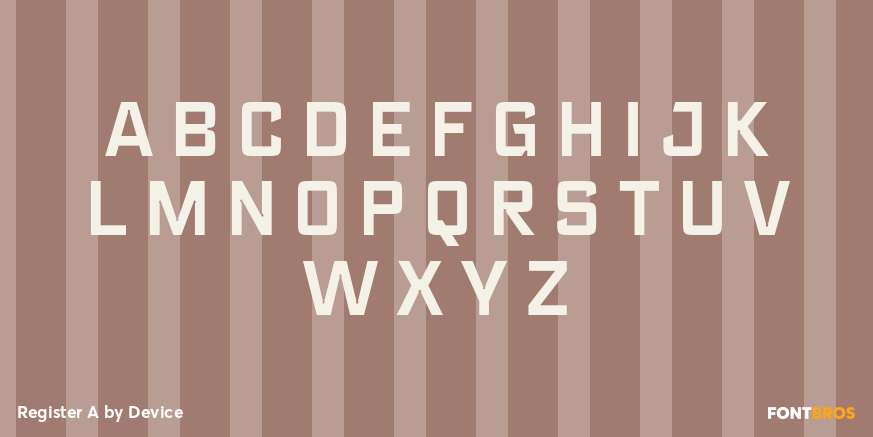 Register A Font Poster #2