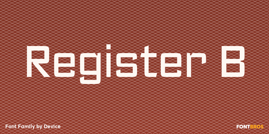 Register B Font Poster #1