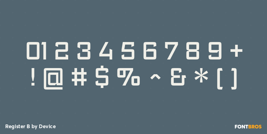 Register B Font Poster #1